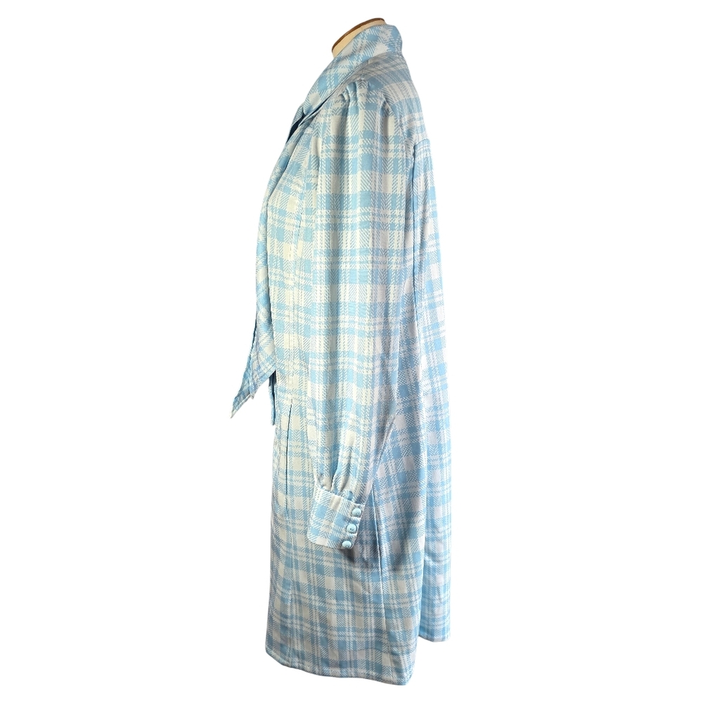 Vintage Hand Made 1960's Plaid Shirt Dress - Picture 6 of 9